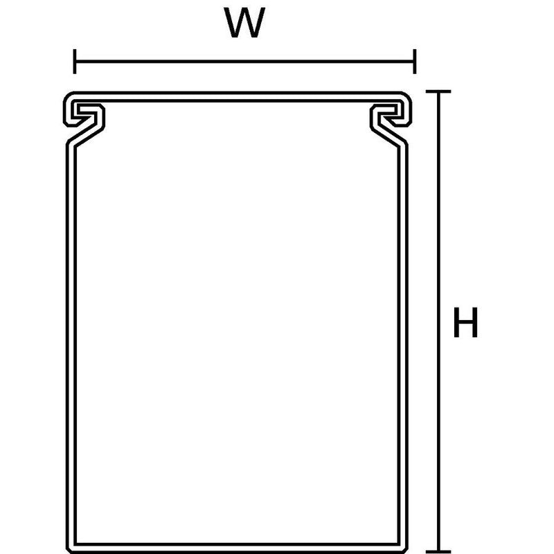 HellermannTyton - Verdrahtungskanal 183-22040(20.0) 100x40 mm, grau − 20 Meter