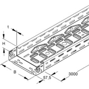 Niedax - Kabelrinne RLVC 60.300 − 3 Meter