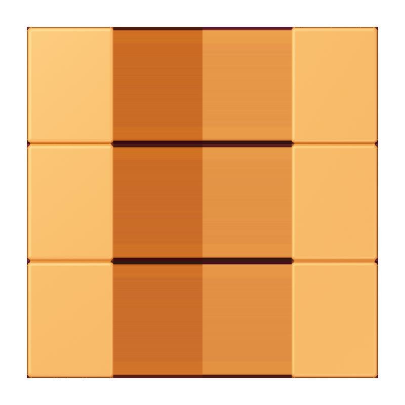 Jung - Abdeckung/Bedienelement für Installationsschalterprogramme Tastensatz 3fach LC 503 TSA 254 ocre jaune clair