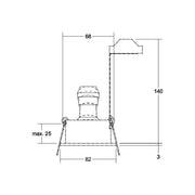 Brumberg Leuchten - Downlight/Strahler/Flutlicht Einbaustrahler GU10 36063080 schwenkbar, schwarz