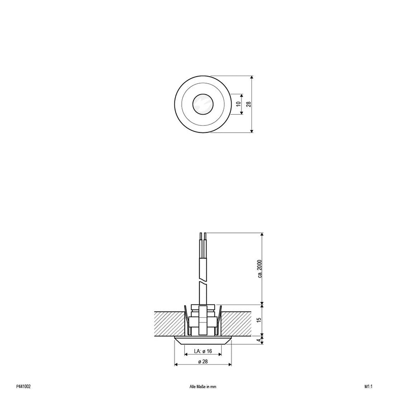 EVN Lichttechnik - Downlight/Strahler/Flutlicht LED Lichtpunkt P44 10 02 1W 350mA 3000K