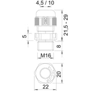 OBO Bettermann - Kabelverschraubung Ms-Verschraubung V-TEC VM16 MS M16