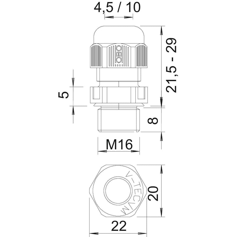 OBO Bettermann - Kabelverschraubung Ms-Verschraubung V-TEC VM16 MS M16