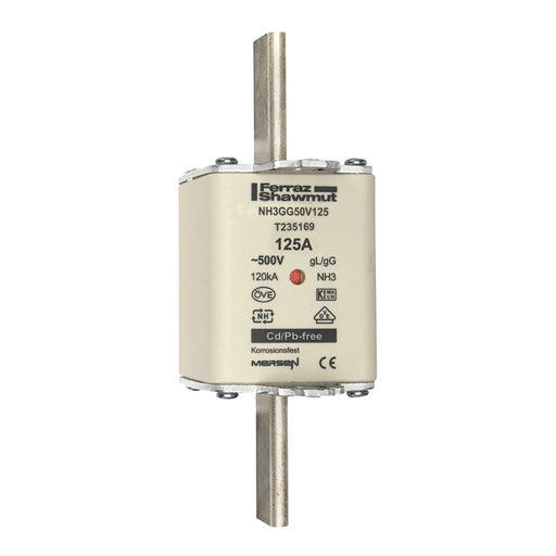 Mersen - Messersicherung NH-Sicherungseinsatz SF NH3GG50V125 Gr.3 gG 125A/500V KM