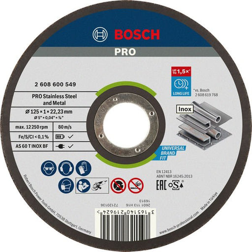Bosch - Trenn-/Schleifscheibe PRO Stainless Steel and 2608600549 Metal Trennscheibe