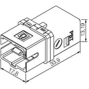 Weidmüller - LWL-Steckverbinder Buchseneinsatz LWL SC IE-BI-SCRJ2SC-MM-C Multi Mode − 10 Stück