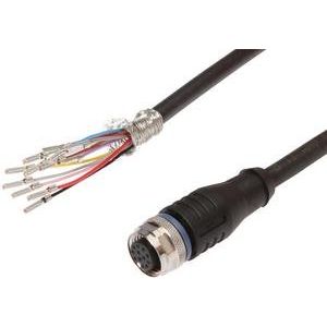 Ipf Electronic - Konfektioniertes Sensor-Aktor-Kabel Anschlussleitung, 5m, M12 VK505C25 Dose 12polig gerade