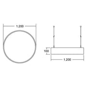 Brumberg Leuchten - Pendelleuchte LED-Pendel-Flächenleuchte 13613173 direkt 3000K