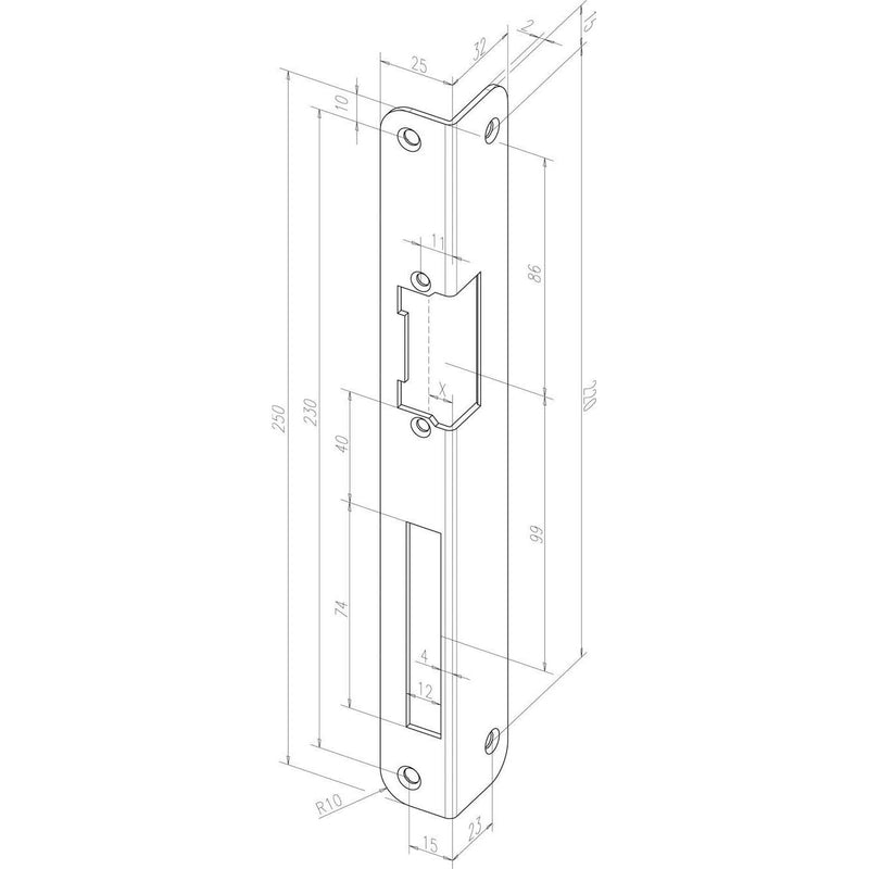 Assa Abloy effeff - Elektrischer Türöffner Schliessblech IW S-547 -------32435-05 DIN rechts