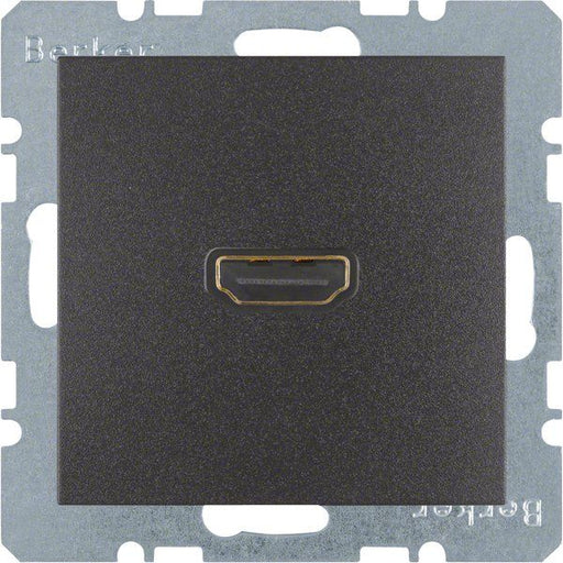 Berker - Einsatz/Abdeckung für Kommunikationstechnik Steckdose High Definition 3315421606 anthrazit matt