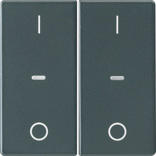 Berker - Abdeckung/Bedienelement für Installationsschalterprogramme Abdeckung Tastsensor-Modul 80962326 2-fach anthrazit