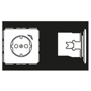 Jung - Steckdose SCHUKO Steckdose 16 A 250V BT CD 1521 SE SW m. Berührungsschutz