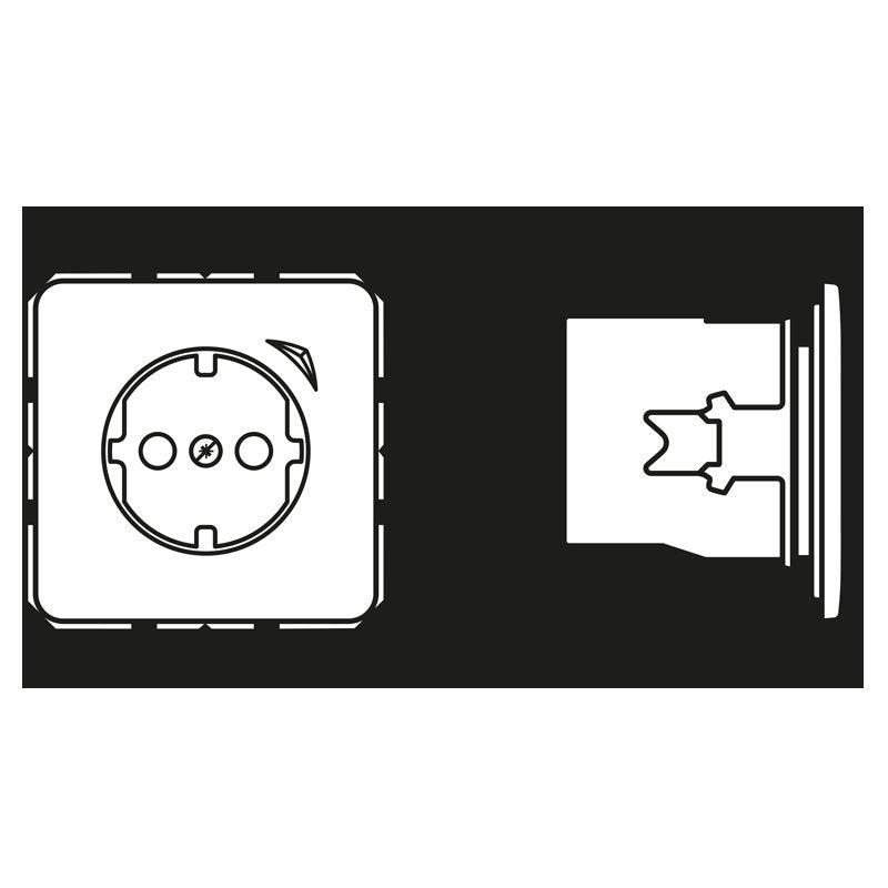 Jung - Steckdose SCHUKO Steckdose 16 A 250V BT CD 1521 SE SW m. Berührungsschutz