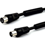 E+P Elektrik - Konfektioniertes Koaxkabel Antennenkabel 2,5m sw AB 2 >90dB