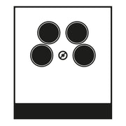 Jung - Einsatz/Abdeckung für Kommunikationstechnik Abdeckung alu AL 2990-4 SAT2 für 4L-SAT-TV-Dose