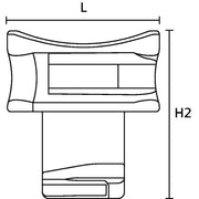 HellermannTyton - Befestigungssockel und -element für Kabelbinder Befestigungelement ACFM2W10 #151-03055 PT6-PA66/6HIRHS-BK − 25 Stück