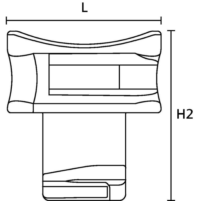 HellermannTyton - Befestigungssockel und -element für Kabelbinder Befestigungelement ACFM2W10 #151-03055 PT6-PA66/6HIRHS-BK − 25 Stück