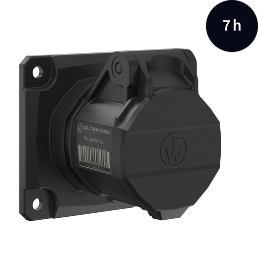Walther Werke - CEE-Anbausteckdose (IEC 60309) CEE NEO Anbaudose FW410307CC gerade 1 6A 3P 7h