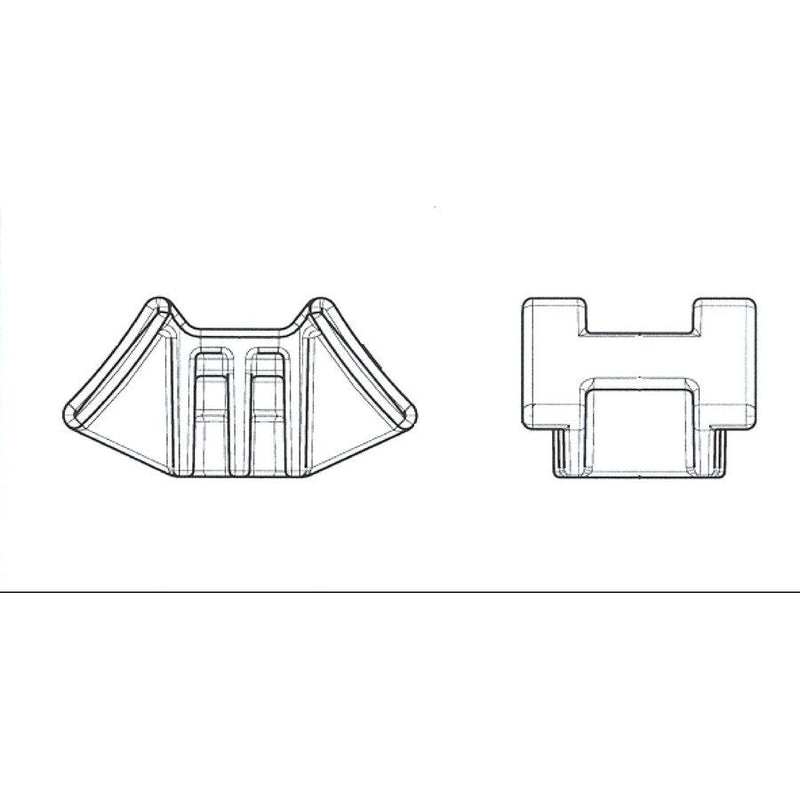 HellermannTyton - Befestigungssockel und -element für Kabelbinder Kabelhalter S2CM25 − 500 Stück