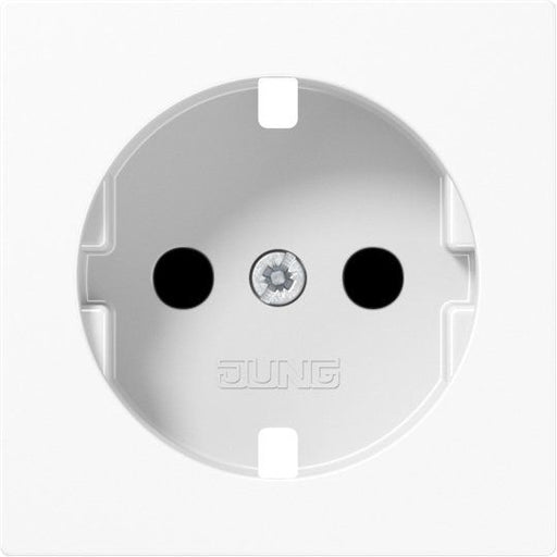 Jung - Abdeckung/Bedienelement für Installationsschalterprogramme Zentralplatte aws A 1520 KIPL WW für SCHUKO-Steckdose