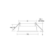 Brumberg Leuchten - Downlight/Strahler/Flutlicht Einbaumodul rund 45000560 strukturschwarz