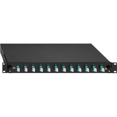 Rutenbeck - Patchpanel LWL BasicLine Spleissbox 2280300120 12xLC-D OM3 aqua − 1 Stück