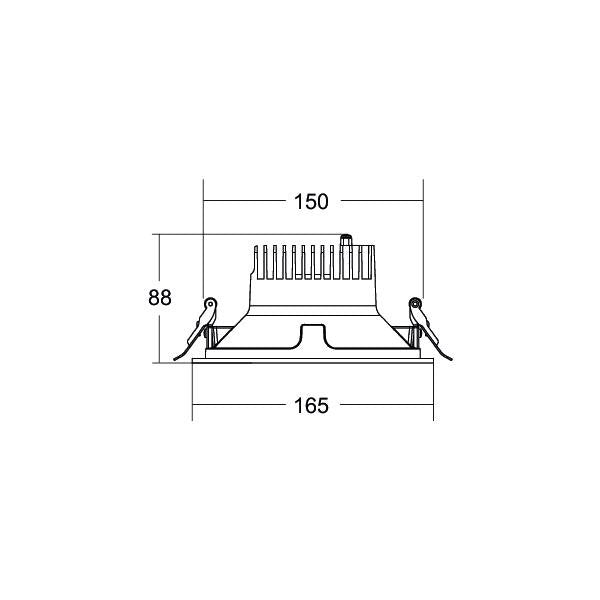 Brumberg Leuchten - Downlight/Strahler/Flutlicht LED-Einbaudownlight 230 V 40613185 3500K, 58Gr