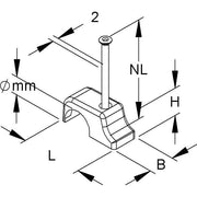HKL - Nagelschelle (für Kabel) BI-Top-Nagelschelle 2567/40 − 100 Stück