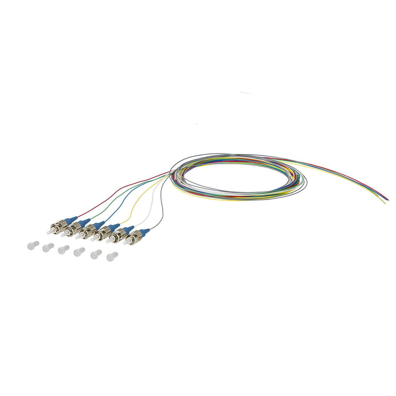 Metz Connect - LWL-Pigtail OpDAT Pigtail ST-UPC 150Q1AO0020E6 OS2 6 Farben − 6 Stück