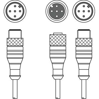 Leuze - Konfektioniertes Sensor-Aktor-Kabel Verbindungsleitung KYCN M12AM12ASPUR − 1 Stück