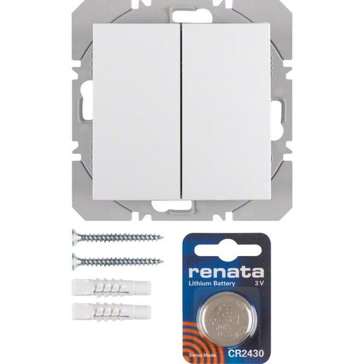 Berker - Bussystem-Hand-/Wandsender KNX-Funk Wandsender 2fach 85656289 polarweiß glänzend