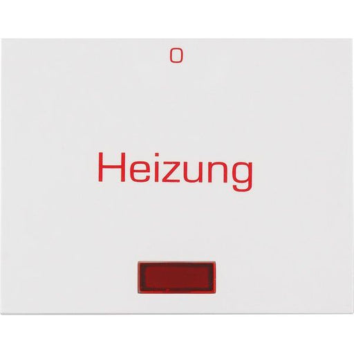 Berker - Abdeckung/Bedienelement für Installationsschalterprogramme Wippe mit Linse 16216099 Heizung pws/glänz