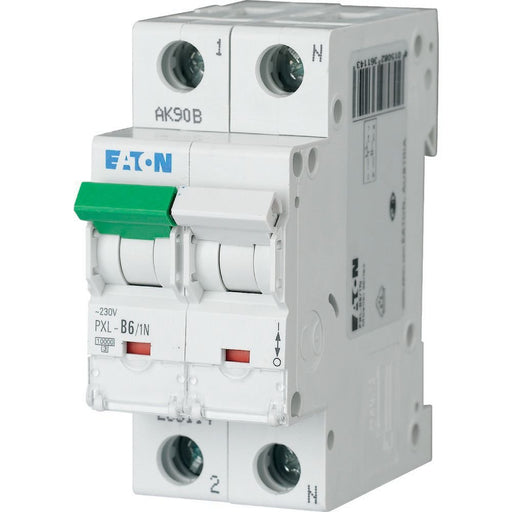 Eaton - Leitungsschutzschalter LS-Schalter m.Beschrift. PXL-C6/1N C 6A, 1p+N