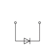 WAGO - Bauelement-Reihenklemme 2-Pin-Bauelement-Basiskle. 769-228/281-410 Anode links,grau − 100 Stück