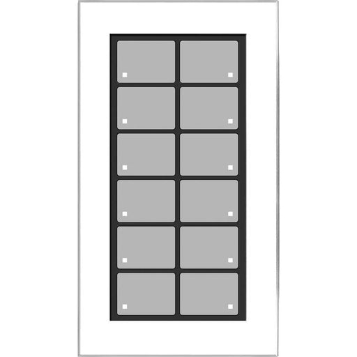 Issendorff - Bussystem-Tastsensor Glas-Tastenfeld LCN - GT12W weiß m. 12 Tasten − 1 Stück