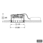 LTS Licht&Leuchten - Downlight/Strahler/Flutlicht LED-Einbaudownlight FLIR 300.2030.01DAws 3000K 830