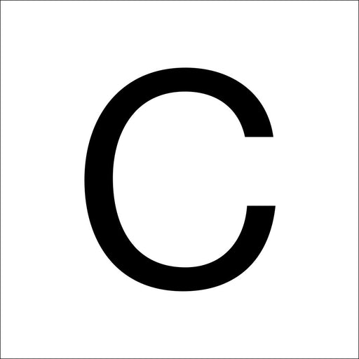 RZB - Beschriftung Buchstaben/Zahlen Buchstabe "C" 99220.003.C 40mm