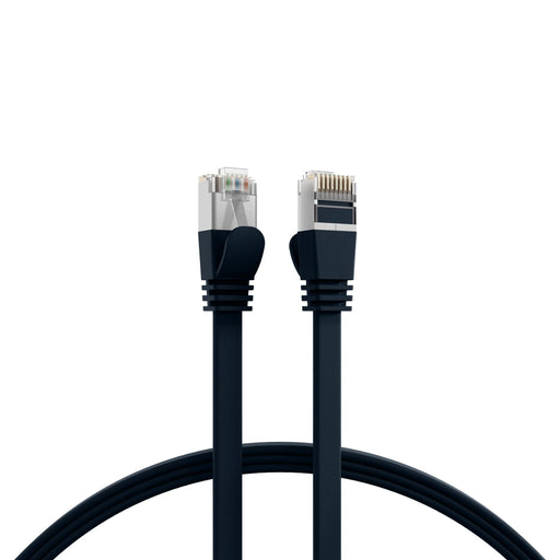 EFB-Elektronik - Patchkabel Kupfer Flachkabel U/FTP Cat.6A K5545SW.0,25 RJ45 schwarz 0,25m