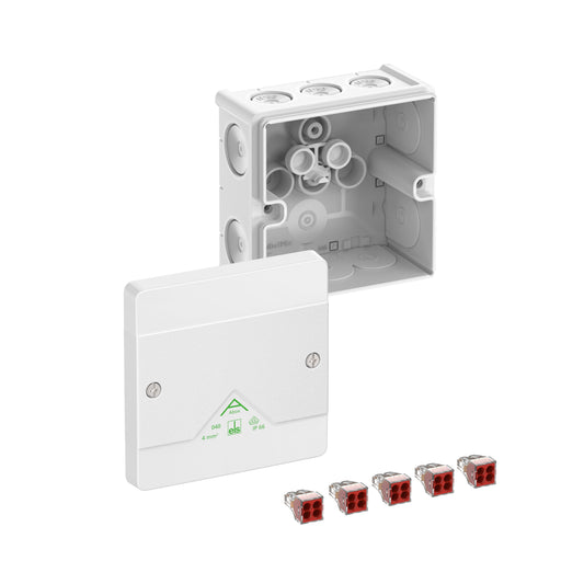 Spelsberg - Dose, Gehäuse für Montage auf der Wand/Decke Abzweigkasten Abox 040-4²/w