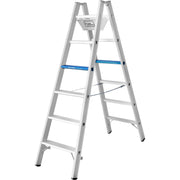Geis&Knoblauch - Stufenleiter Stufenstehleiter 7108-7E 2x8 Stufen eloxiert