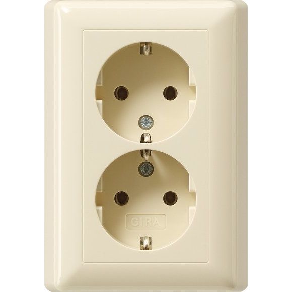 Gira - Steckdose Schuko-Doppelst.ds. cws-gl 078801 o. Kralle