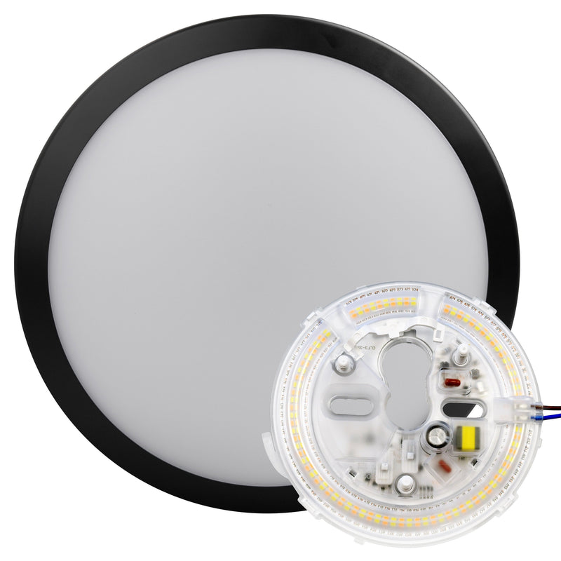 Megaman - Decken-/Wandleuchte LED-Aufbauleuchte MM77171 840, ML, schwarz