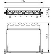 Telegärtner - Patchpanel Kupfer Mini-Verteiler Cat.6A 100006991 MPD6-HS K 3HE/8TE