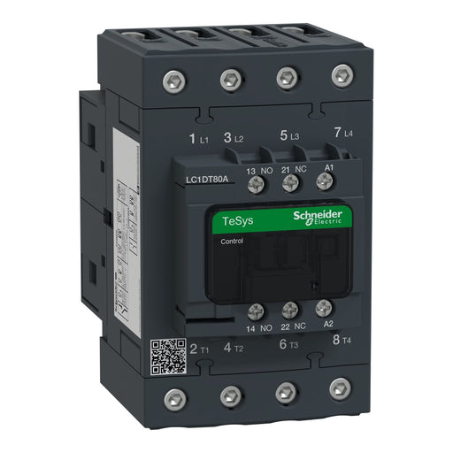 Schneider Electric - Leistungsschütz zum Schalten von Wechselstrom Leistungsschütz LC1DT80AE7 4P,80A,48V 50/60HZ