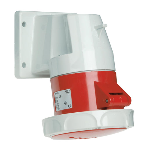 Walther Werke - CEE-Anbausteckdose (IEC 60309) Anbaudose schräg 63A 568406 4P 400V 6h IP67