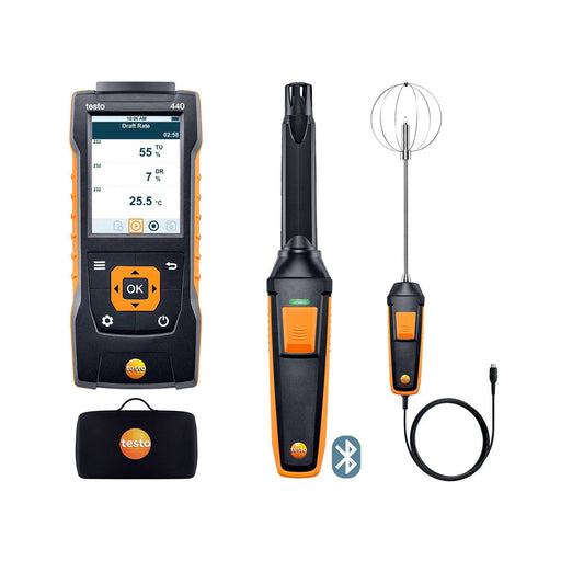 Testo - Messgerät für Temperatur und Klima testo 440 Behaglichkeits 0563 4408 mit BT Kombi Set