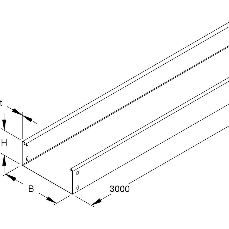 Niedax - Kabelrinne RLU 85.400 − 3 Meter