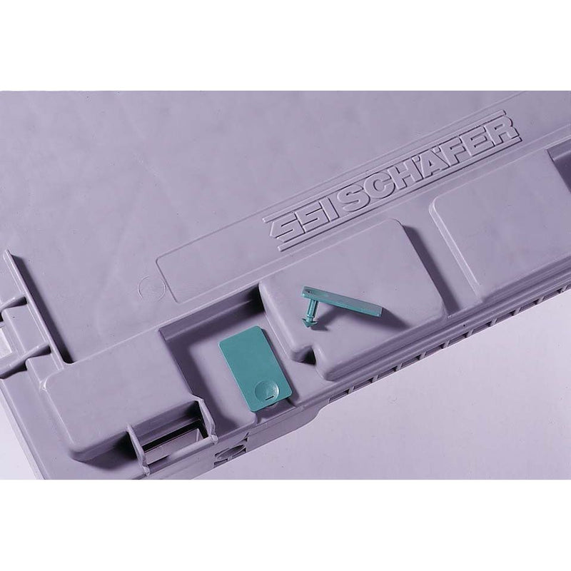 HellermannTyton - Kennzeichnungsmaterial Steckplombe CCBOX3 POM BU 500 5mm blau − 500 Stück