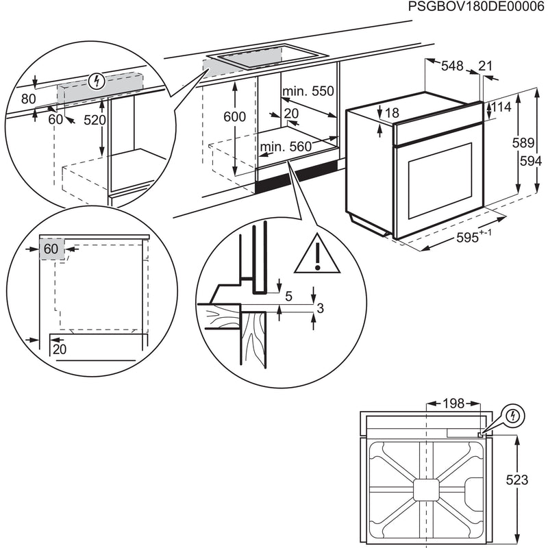 Electrolux AEG - Herd EB-Herdset Pyrolyse KOMBI3026P OU5PE40SM+TA64RAS6XB
