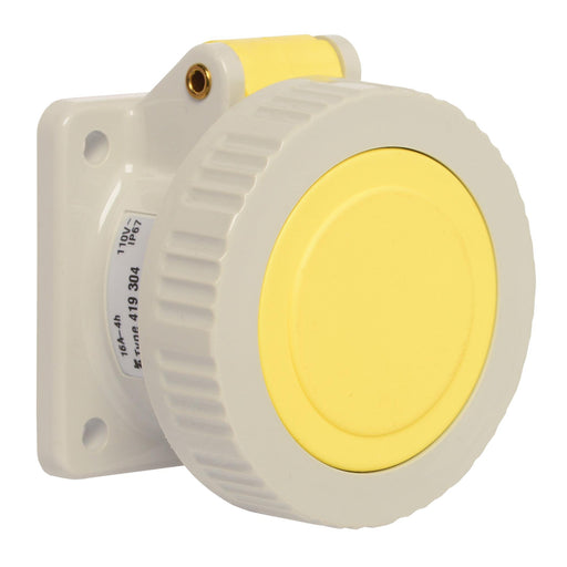 Walther Werke - CEE-Anbausteckdose (IEC 60309) Anbaudose gerade 16A 419304 3P 110V 4h IP67